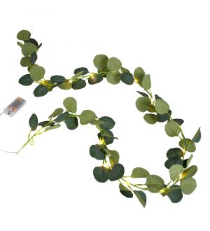  Eukalyptus girlang med LED-lampor, 2m