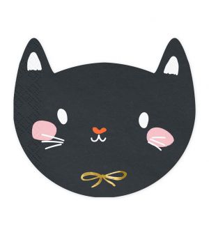  Servetter - Svart katt, 20-pack